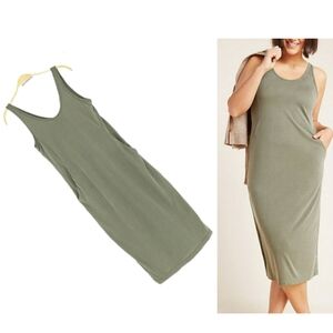 New Anthropologie COA Midi Tank Dress with Pockets sz SMALL
